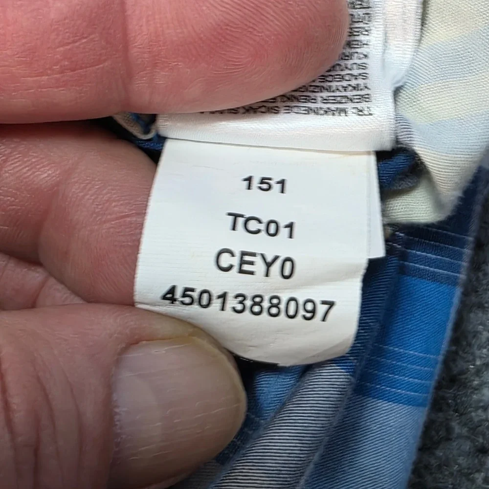 The‎ North Face Men's XXL Blue Plaid Short Sleeve Button Down Shirt Pockets